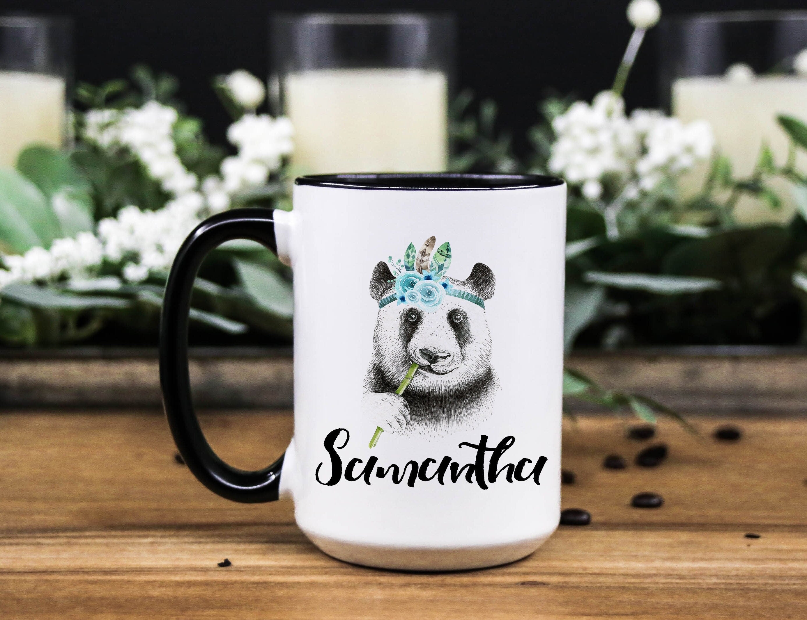 Personalized Name Bear Mug - Coffee mug for women - Custom mug for her - Custom mom gift - Custom Name mug for women - Mom mug -Gift for her