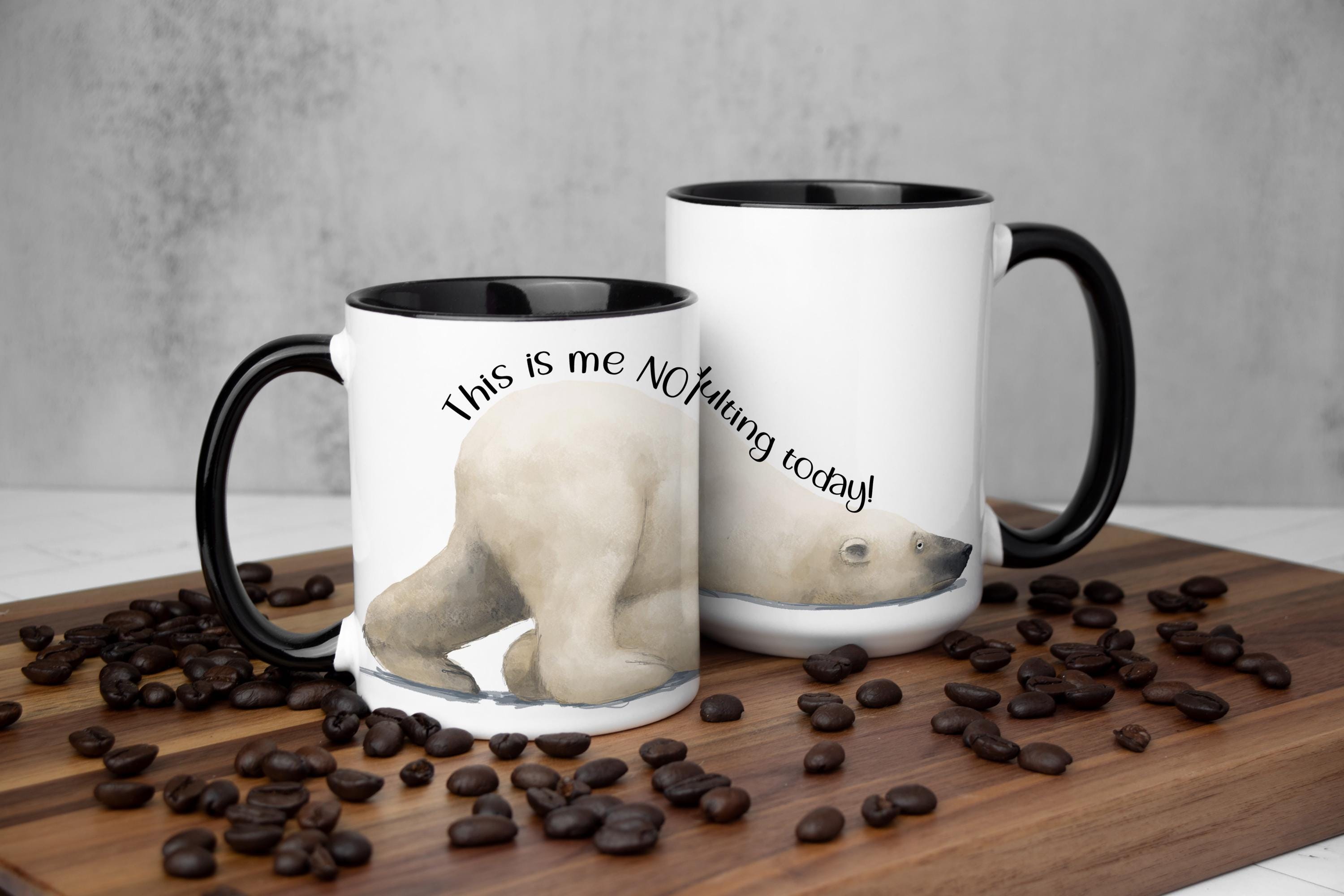 Funny Bear 'Not Adulting Today' Coffee Mug - Self-Care Gift