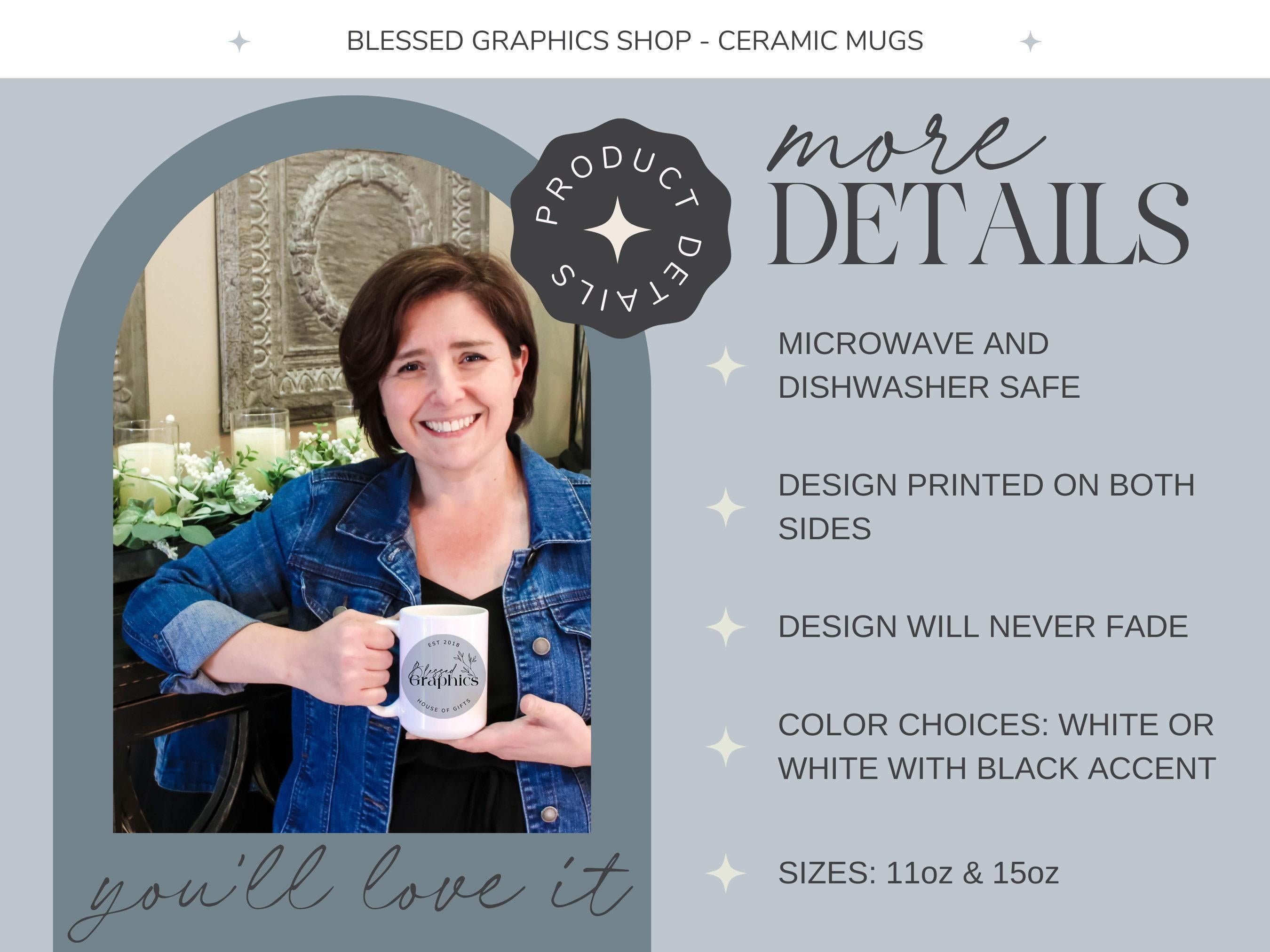 Personalized Floral Wreath Coffee Mug: Pink Mauve Ceramic Mug (11oz & 15oz)