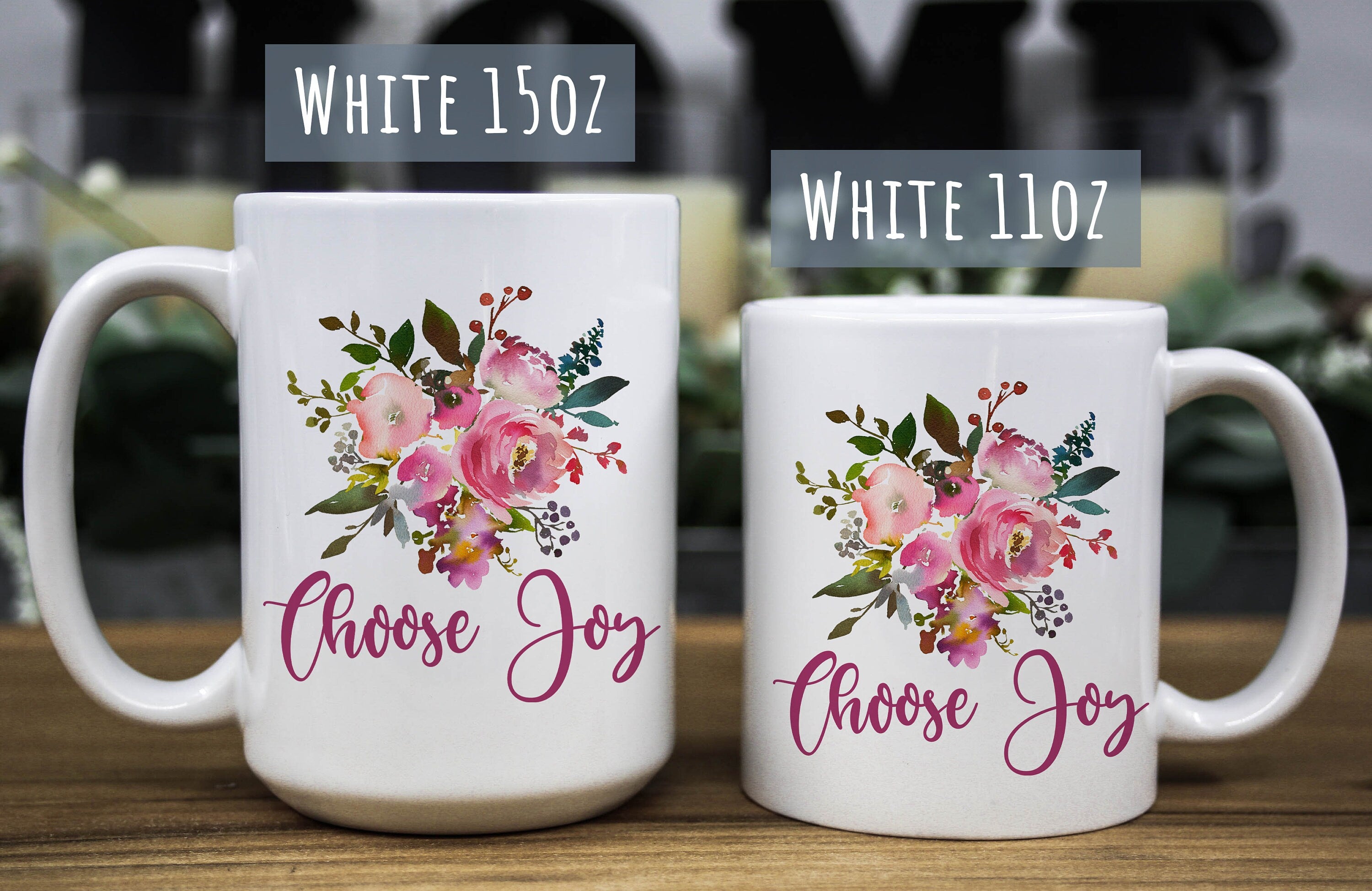 Choose Joy Floral Coffee Mug: Inspirational Religious Gift