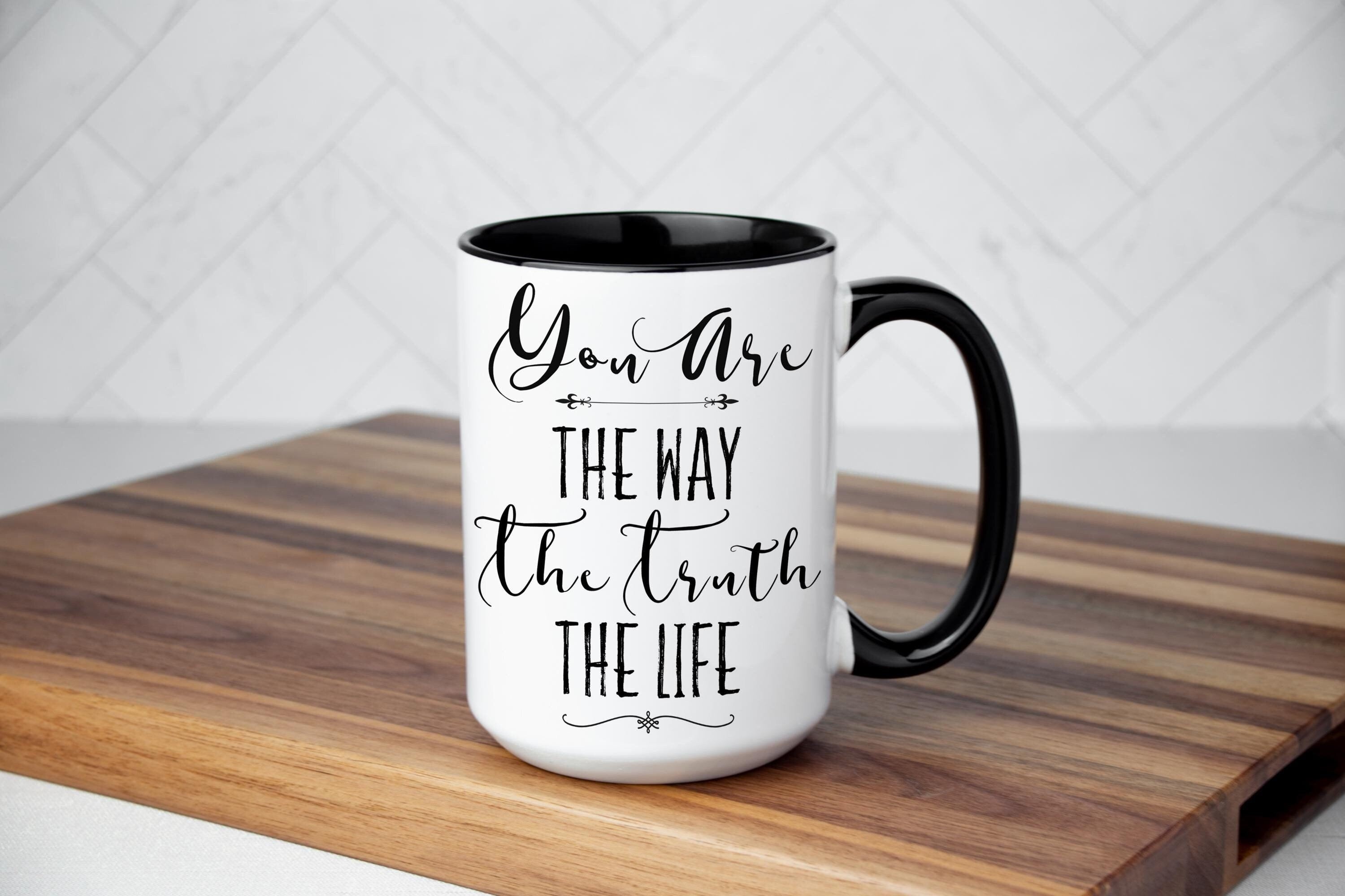 John 14:6 Christian Coffee Mug - Religious Gift, Multiple Sizes & Colors Available (Giftbox Included)