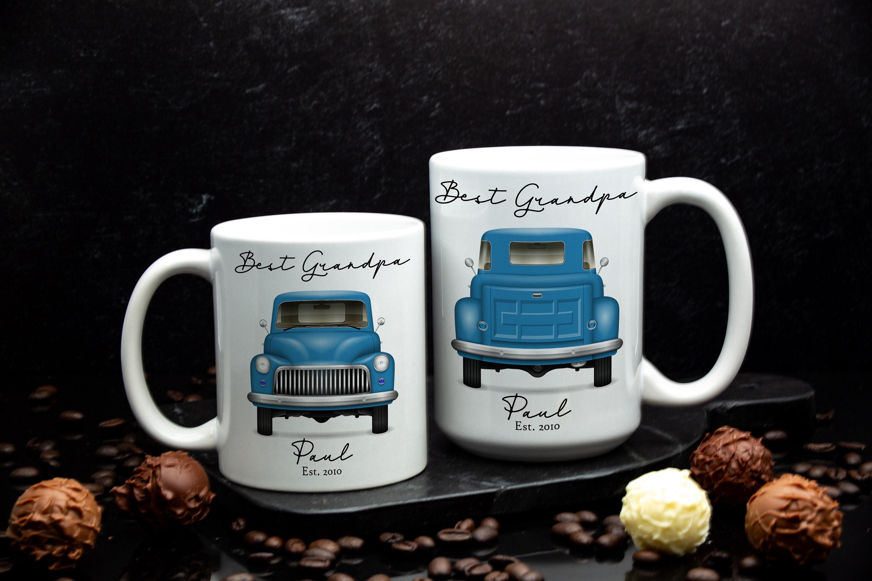 Vintage Car Mug for Dad/Grandpa or car enthusiast, Giftbox included,Father's Day Gift with Custom Text/Color options for the Retro car lover