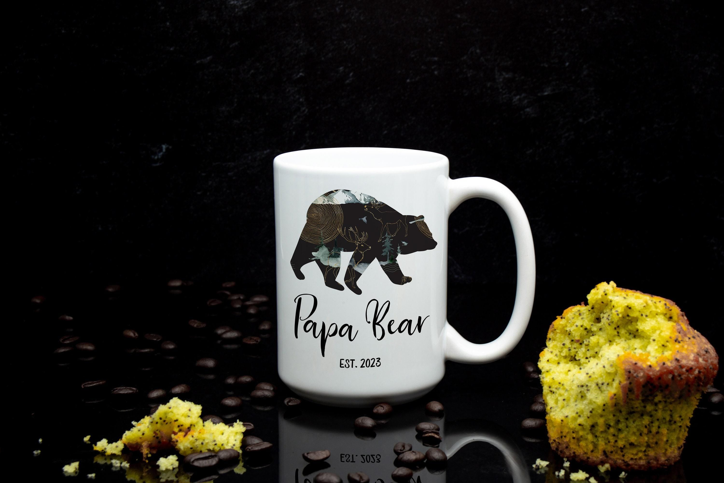Personalized Papa Bear Mug: Wooded Forest Design, Father's Day Giftbox