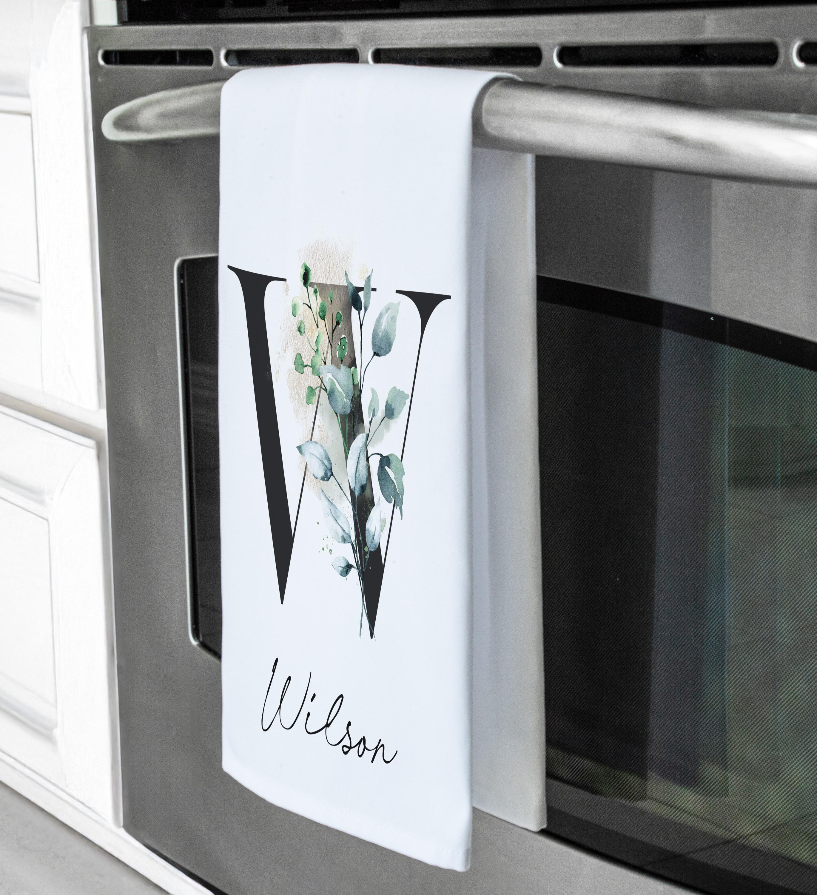 Personalized Last Name Tea Towel, Custom Kitchen Decor, Unique Family Name Dish towel, Great Home Gift Idea