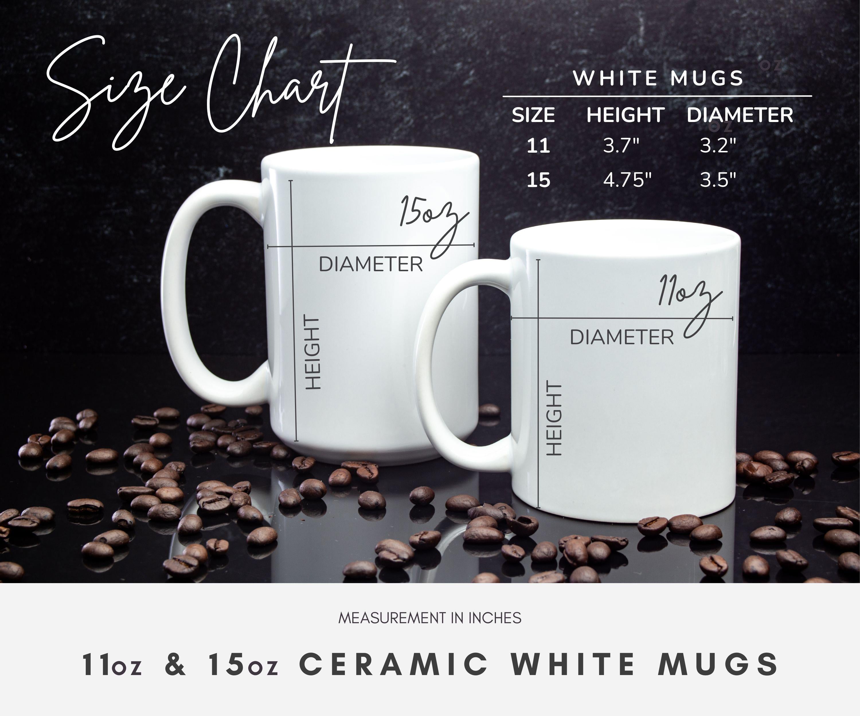 Personalized Floral Coffee Mug: Blue Flower Name Mug