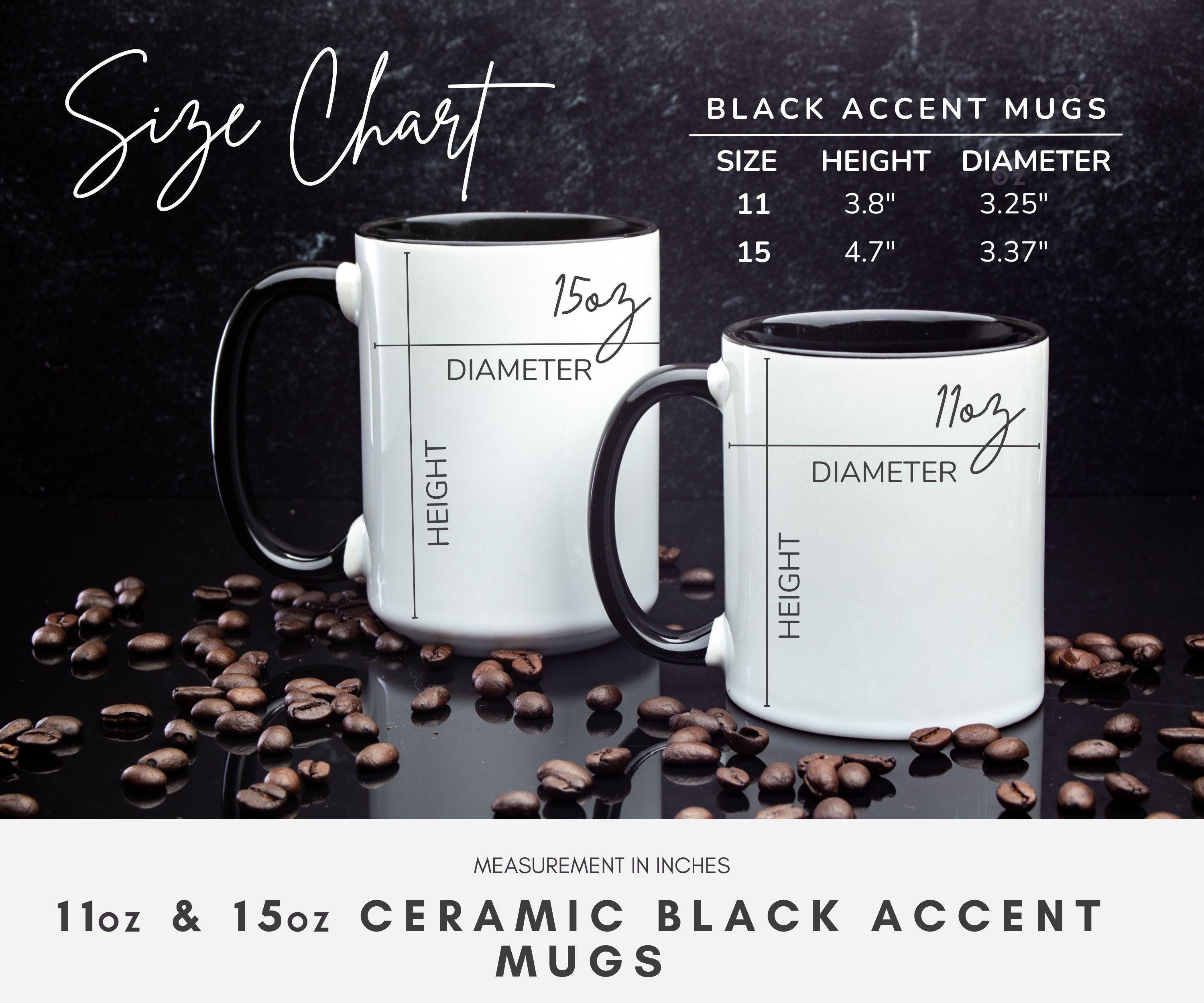 Personalized Striped Coffee Mug for Men: Fleur Verte Collection