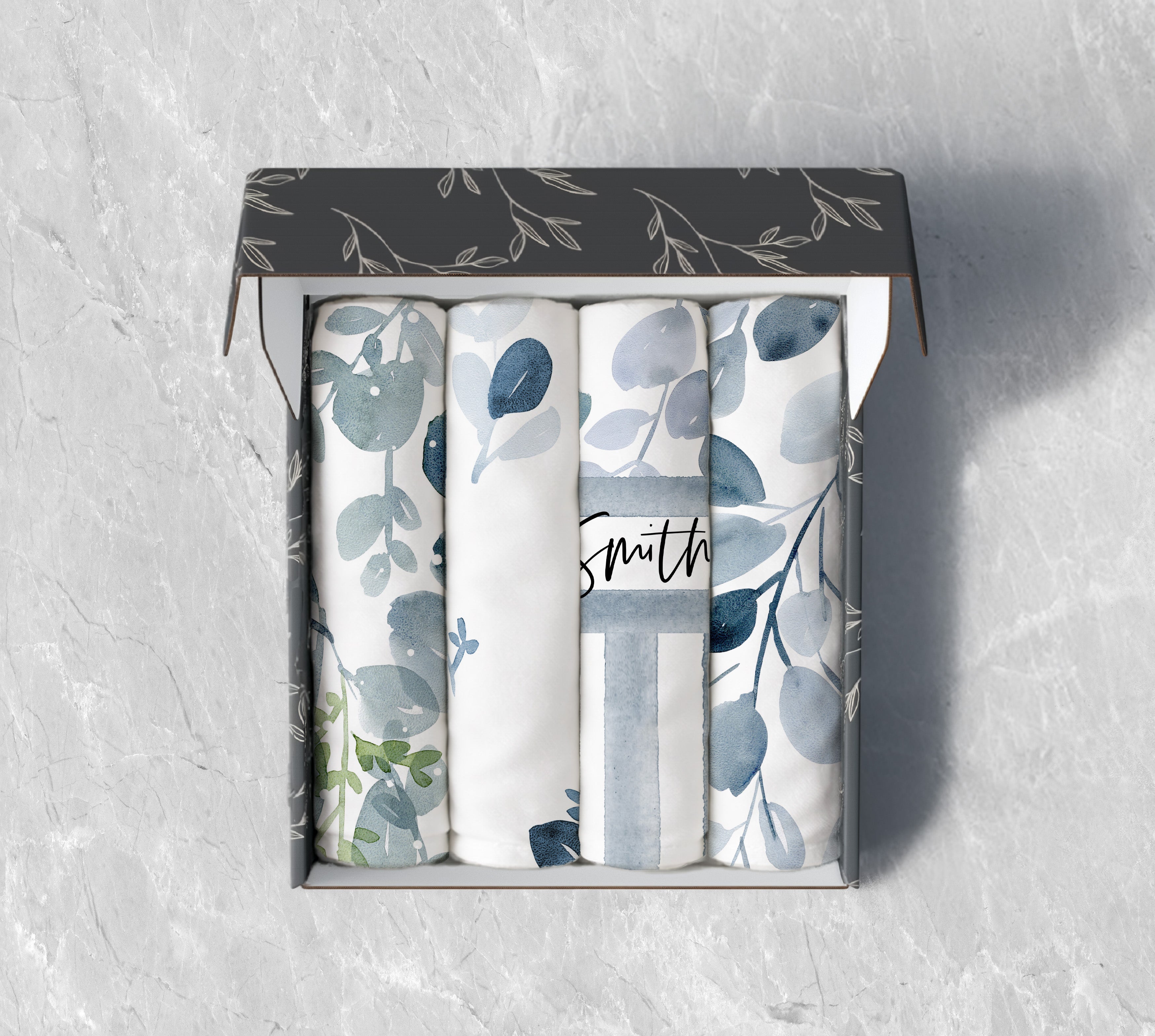 Blue Sage Kitchen Towels and Mugs: A Personalized Gift Set You’ll Love