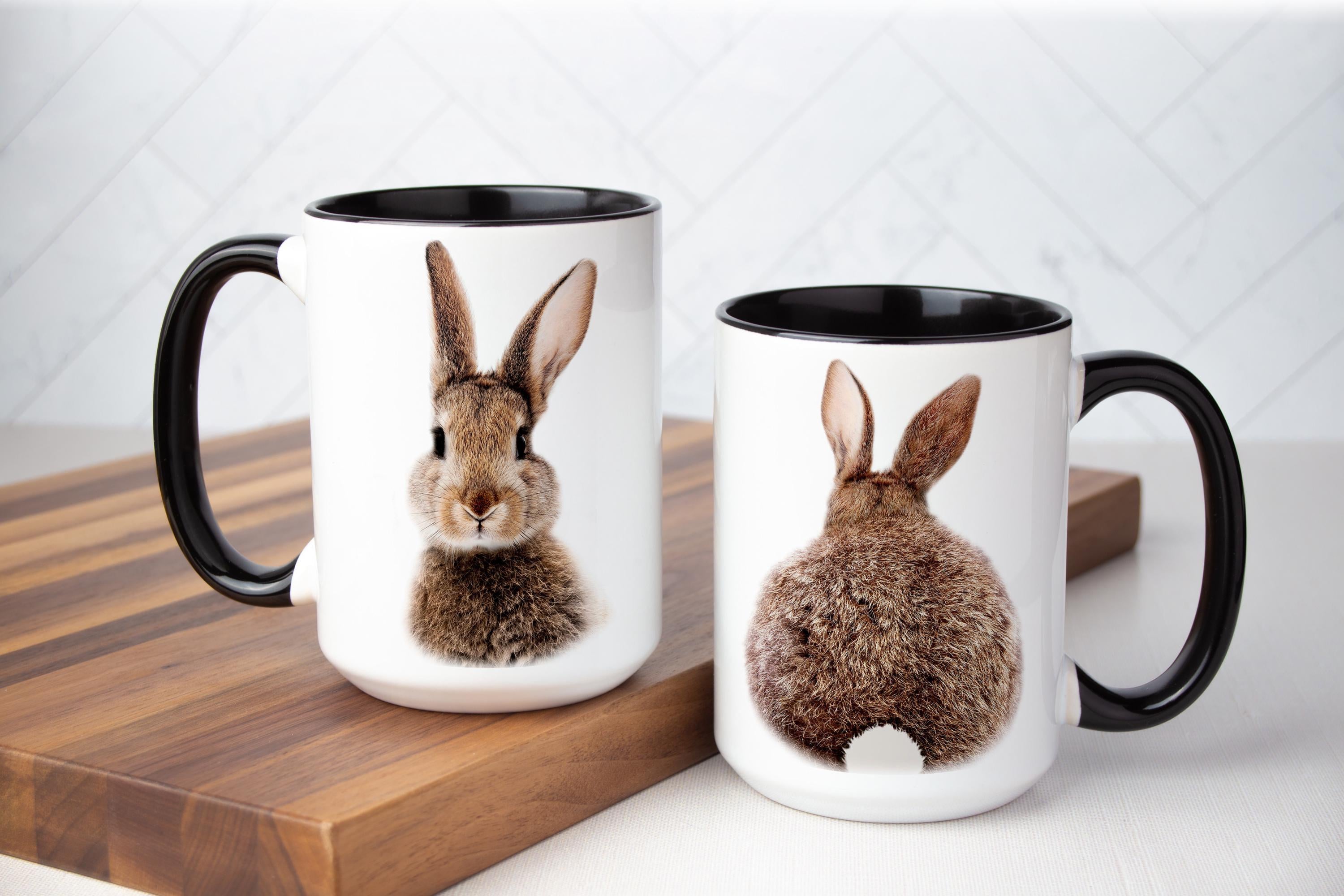 Cute bunny Coffee mug with giftbox, Easter mug for women, Easter coffee cup, Rabbit mug gift, Funny Bunny coffee mug, Animal coffee mug