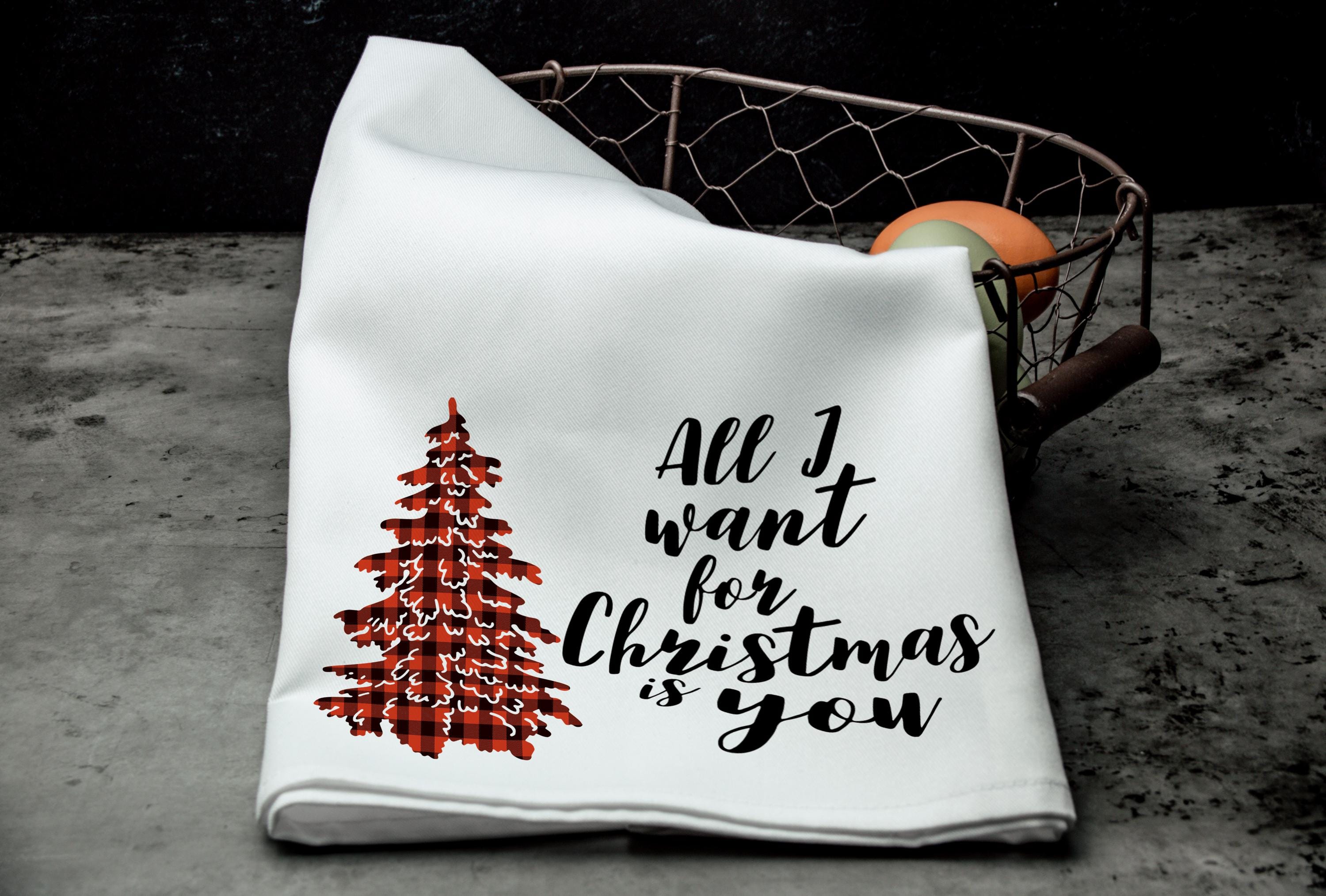 Christmas Tea Towel, Holiday Kitchen Towel, Christmas Kitchen Towel, Holiday Dish Towels, Hanging Kitchen Towels, Hand Towel