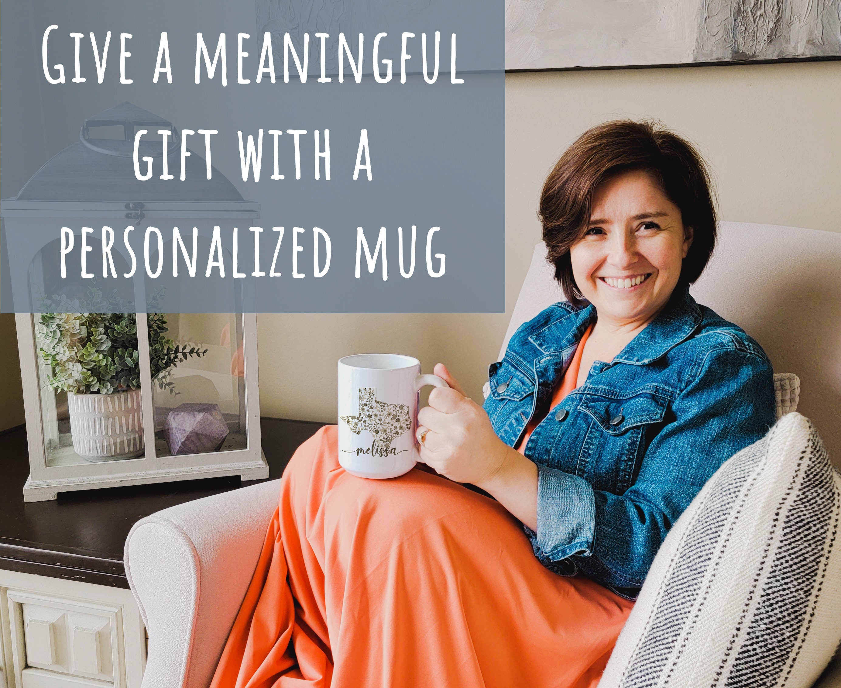 Personalized Texas Mug: Floral State Design, Texan Gift
