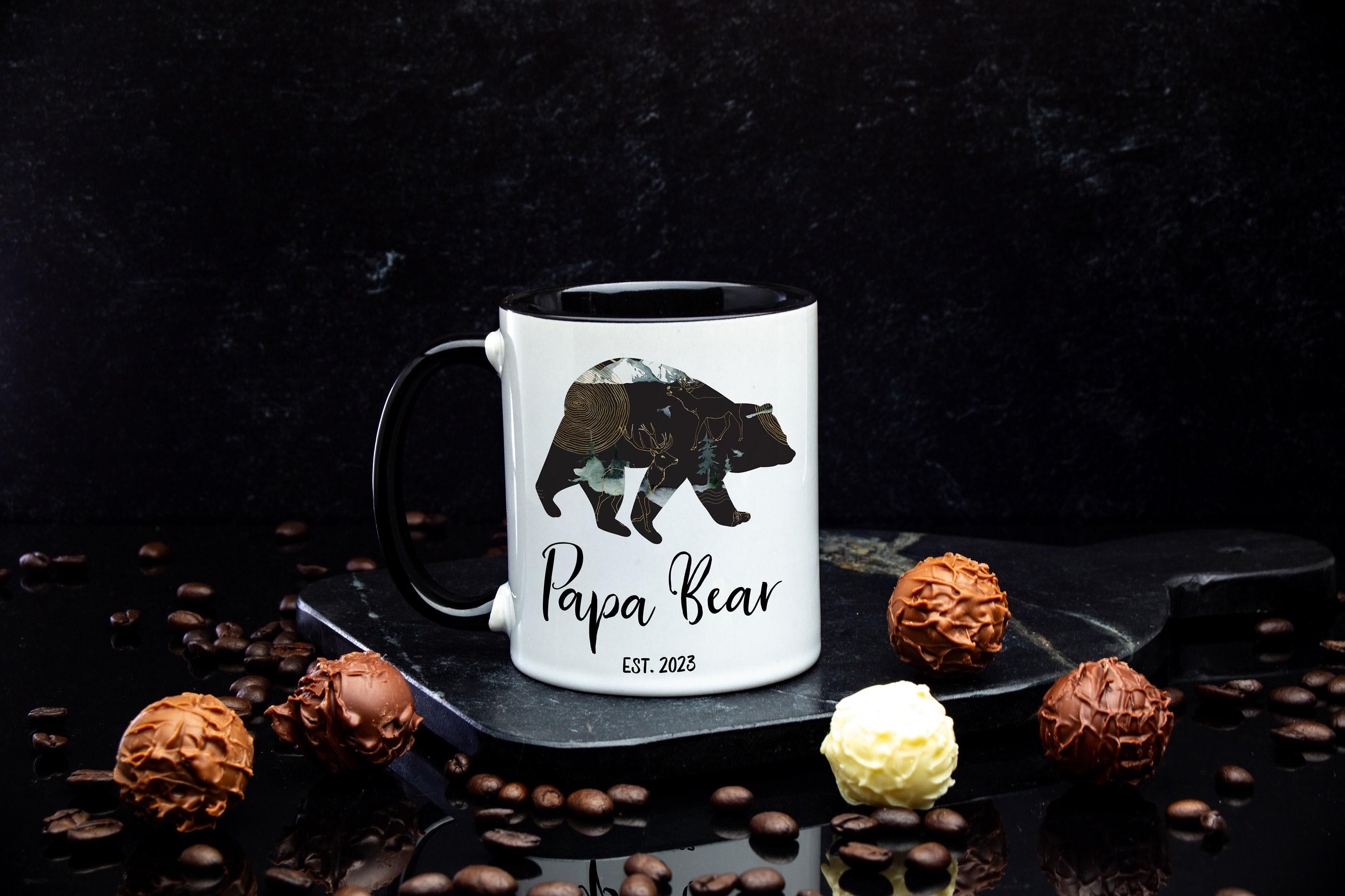 Personalized Papa Bear Mug: Wooded Forest Design, Father's Day Giftbox