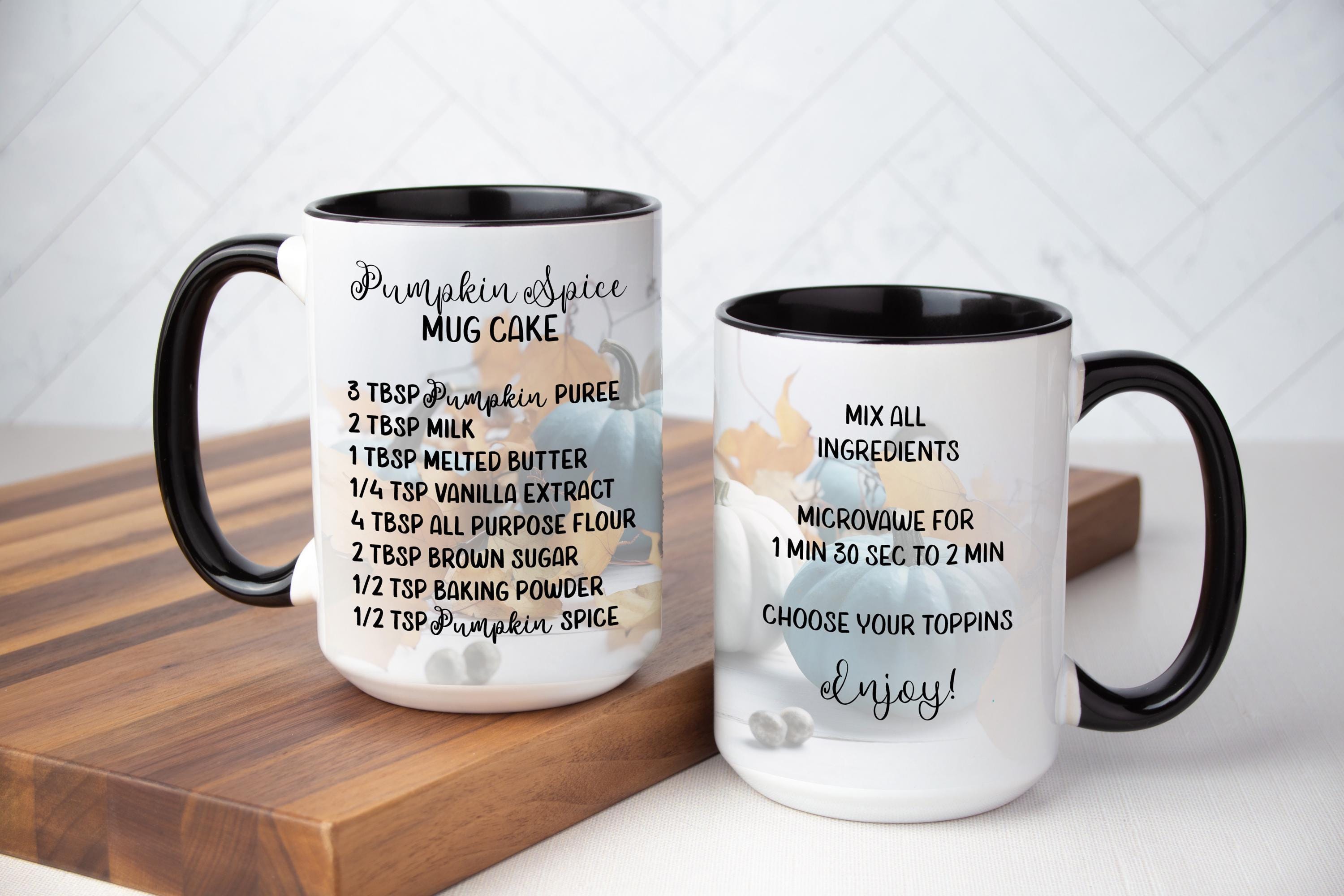 Pumpkin Spice Mug Cake Recipe Mug: Thanksgiving Treat for One