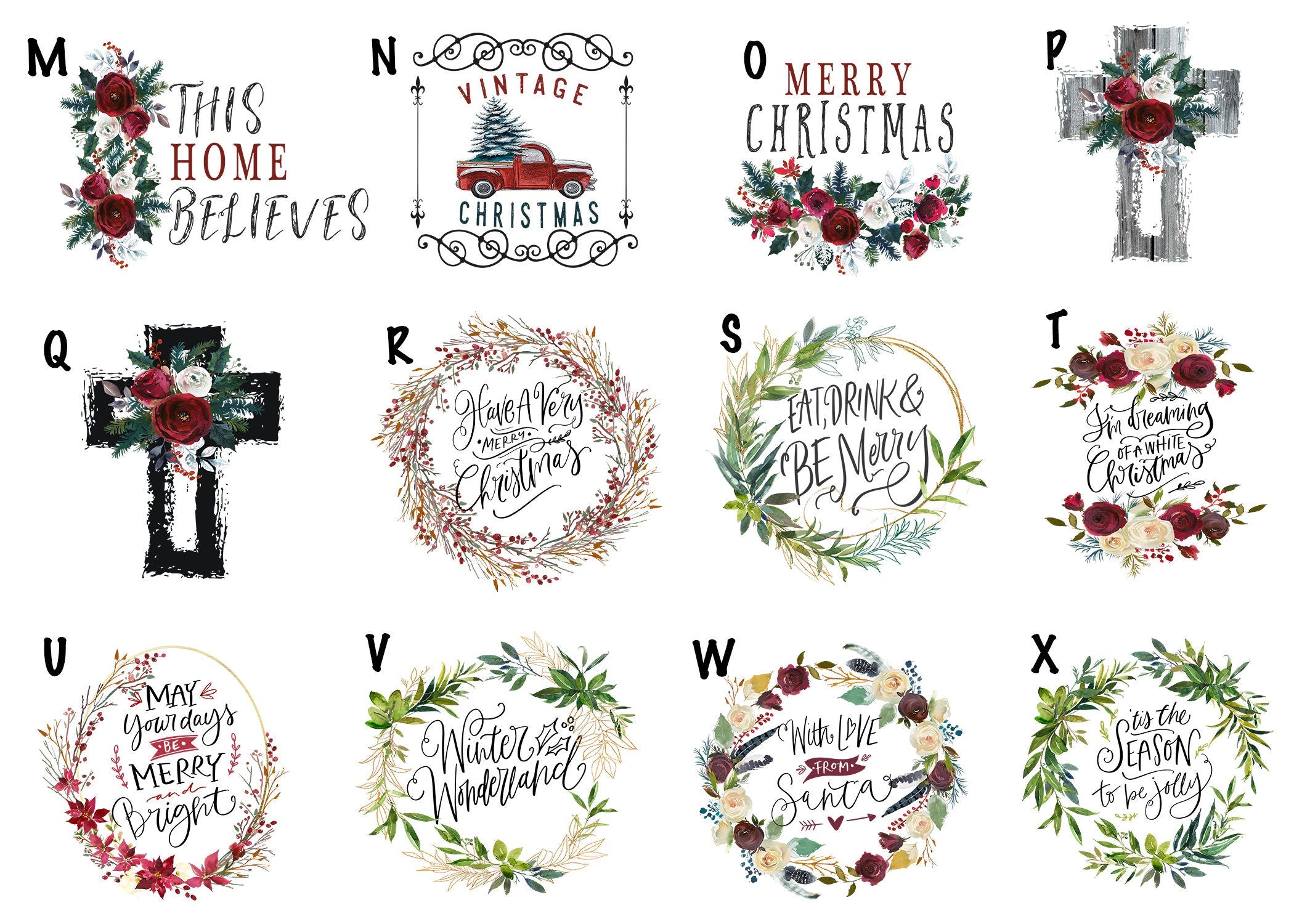 TWO Christmas Tea Towel Set, Holiday Kitchen Towel Set, Funny Kitchen Towel, Dish Towels, Hanging Kitchen Towels, Hand Towel