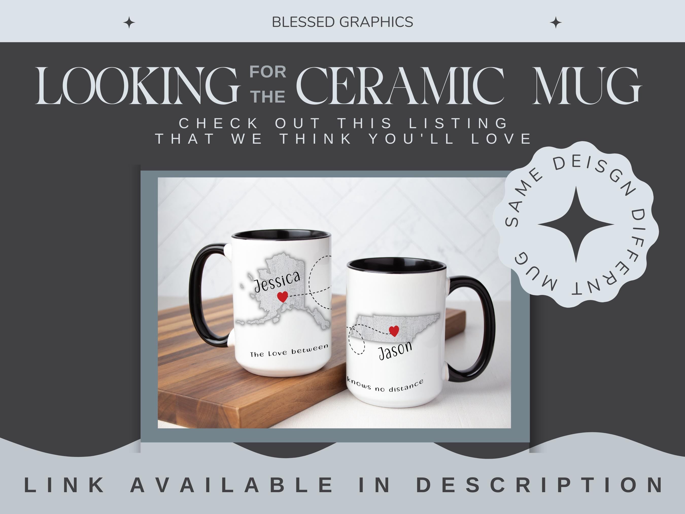 Personalized Two State Camp Mug: Long Distance Friendship Gift